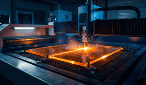 სტანდარტულიდან გამორჩეულამდე: როგორ ქმნის ლაზერული და რუტერული ჭრა უნიკალურ დიზაინს თქვენი ბიზნესისთვის 1 დანადგარი მუშაობის პროცესში